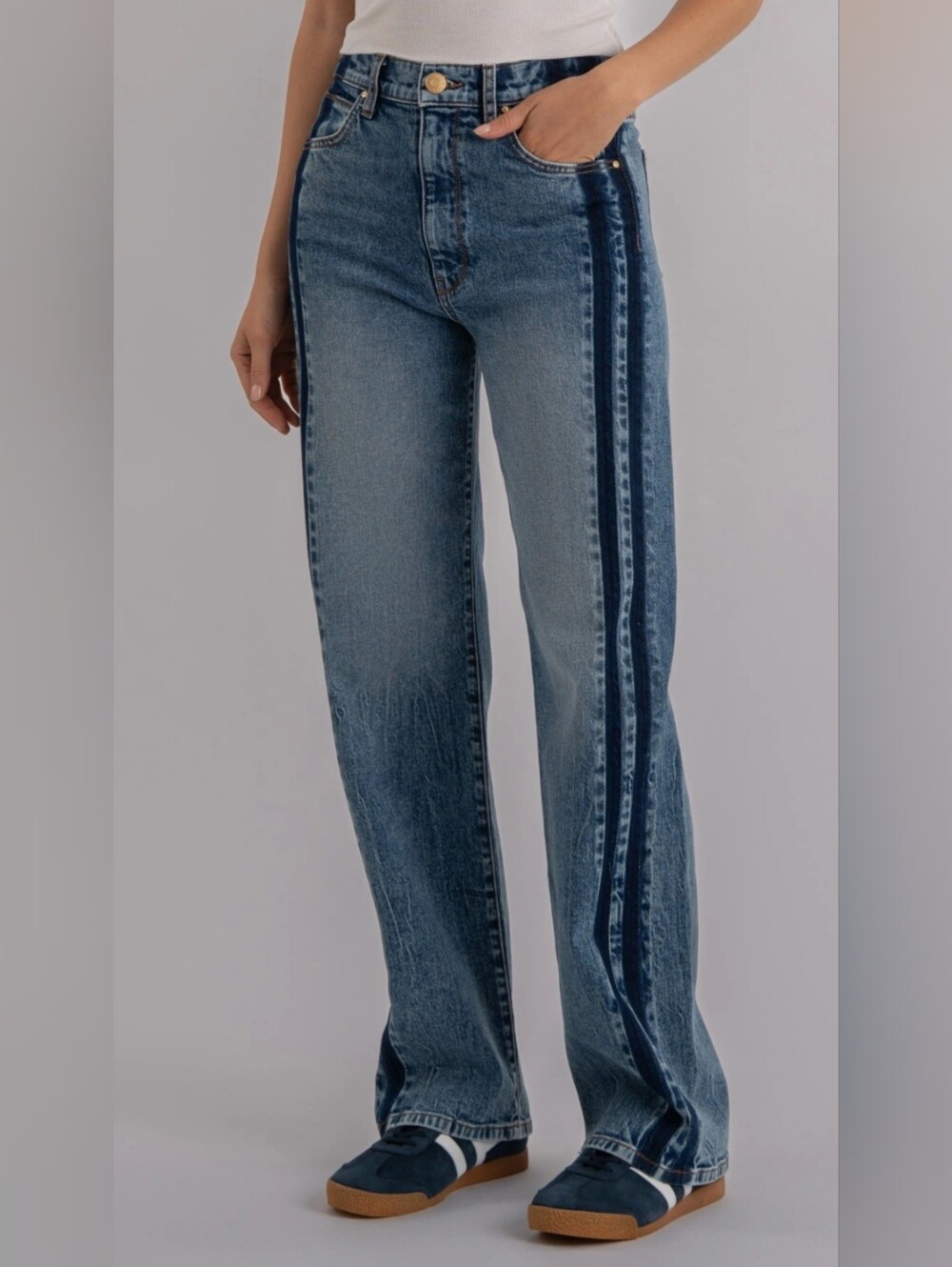 KUT From The Kloth Sienna Side Stripe High Rise Jeans 6 NWT